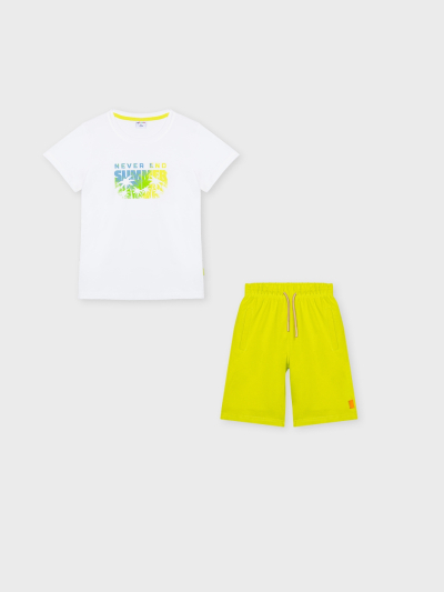 conjunto-de-t-shirt-branca-e-calcao-verde-limao-para-menino-kb-yf5246-56